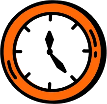 Illustration of an analog clock